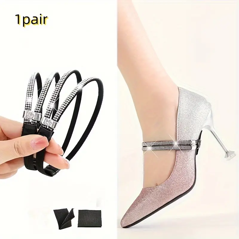 High Heel Shoe Straps - Rhinestone Design (set of 2)