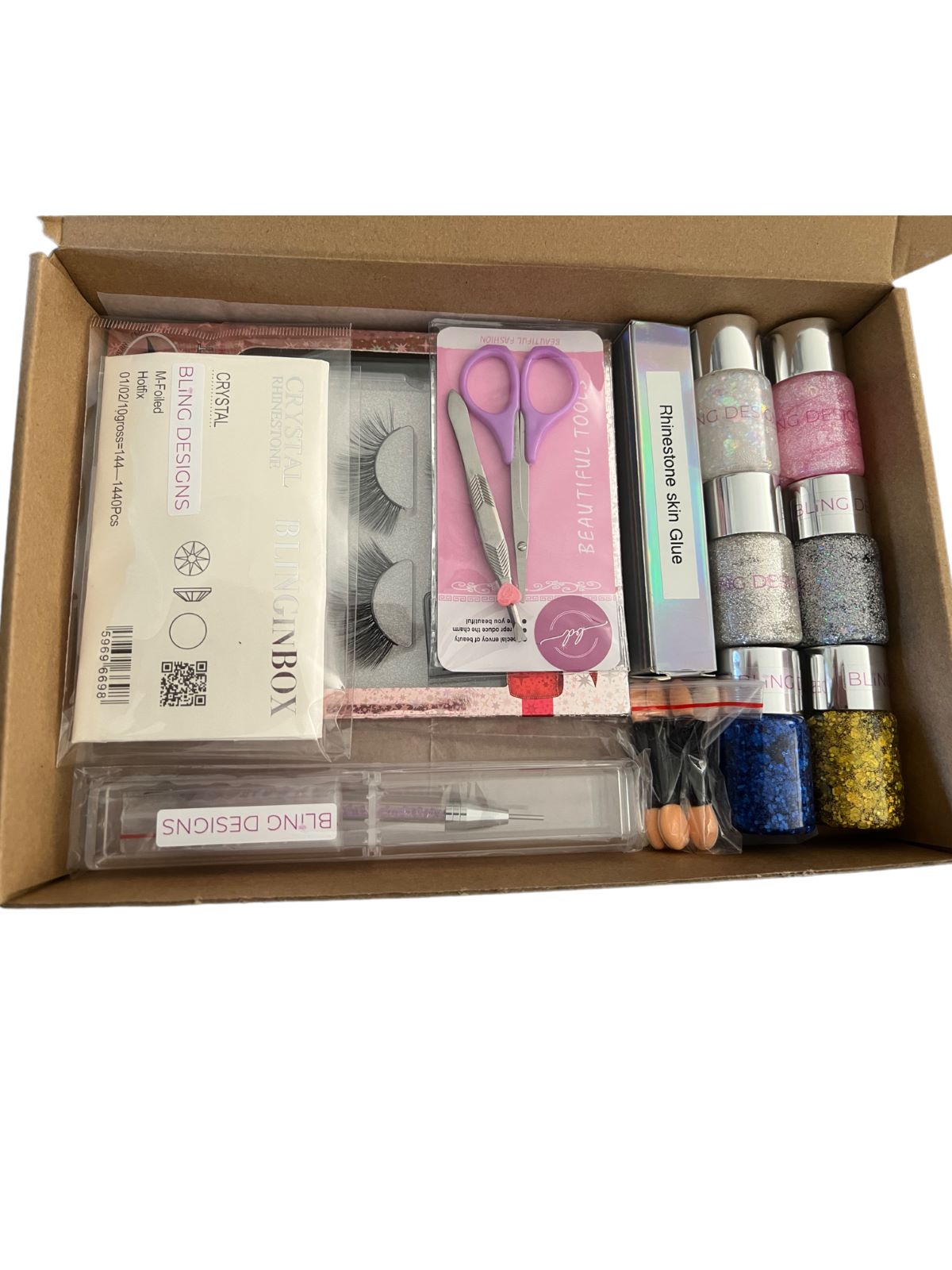 Eye Make Up Kit - Rhinestone_Glitter Gel_Magnetic Eyelashes